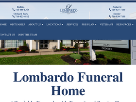 'lombardofuneralhome.com' screenshot