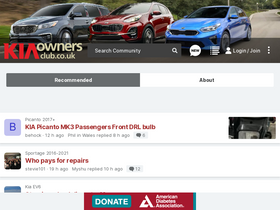 'kiaownersclub.co.uk' screenshot