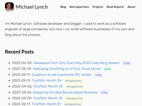'mtlynch.io' screenshot