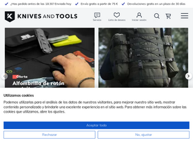 'knivesandtools.es' screenshot