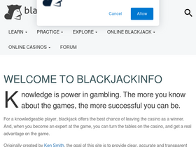'blackjackinfo.com' screenshot