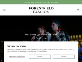 Forestfieldfashion website screenshot
