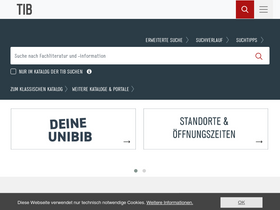 'opac.tib.eu' screenshot
