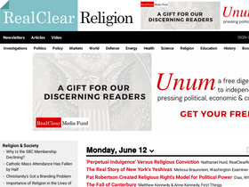 'realclearreligion.org' screenshot