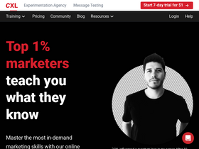 'cxl.com' screenshot