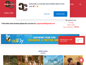 'cpopchanelofficial.com' screenshot