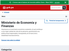 'mef.gob.pe' screenshot