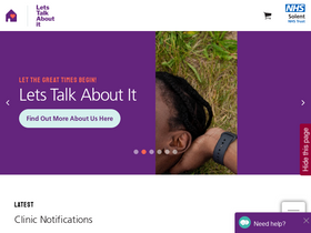 'letstalkaboutit.nhs.uk' screenshot