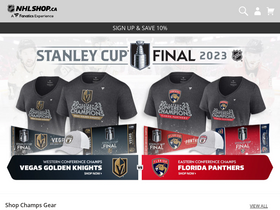 'nhlshop.ca' screenshot