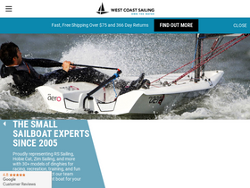 'westcoastsailing.net' screenshot