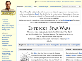 'jedipedia.net' screenshot