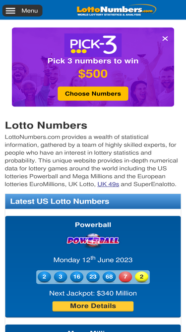 Lottostrategies lunchtime deals