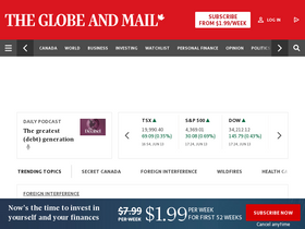 'theglobeandmail.com' screenshot