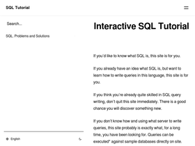 'sql-tutorial.ru' screenshot
