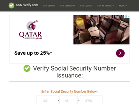 'ssn-verify.com' screenshot