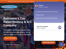 'supertechhvac.com' screenshot