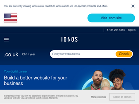 '1and1.co.uk' screenshot