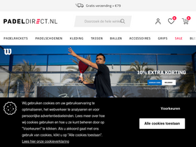 'padeldirect.nl' screenshot