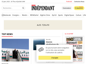 'jeune-independant.net' screenshot