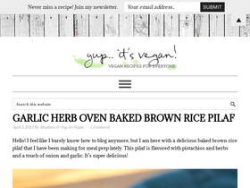 'yupitsvegan.com' screenshot