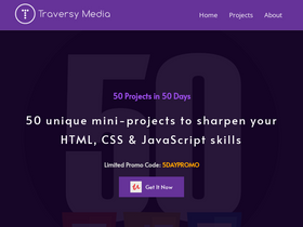 '50projects50days.com' screenshot