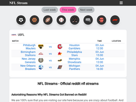'reddit.nflstreamlinks.com' screenshot