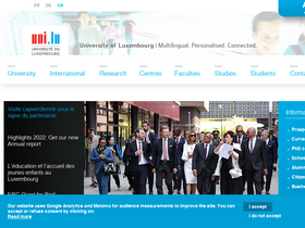 'uni.lu' screenshot