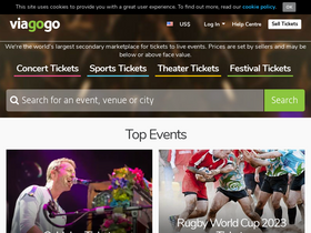 'viagogo.ie' screenshot