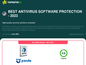'top10antivirussoft.com' screenshot