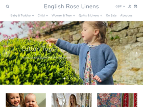 englishroselinens.com homepage screenshot