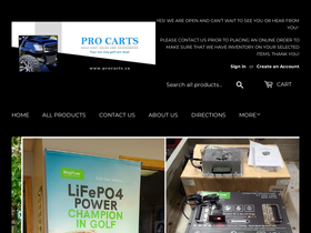 procarts.ca homepage screenshot
