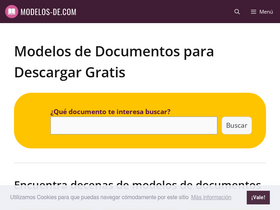 'modelos-de.com' screenshot