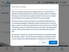 'klm.co.uk' screenshot
