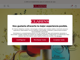 'clarins.es' screenshot