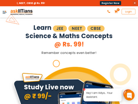 'askiitians.com' screenshot