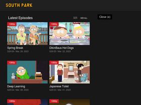 'watchsouthpark.tv' screenshot