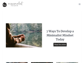 'theminimalistvegan.com' screenshot