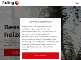 'froeling.com' screenshot