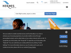 'hermesairports.com' screenshot