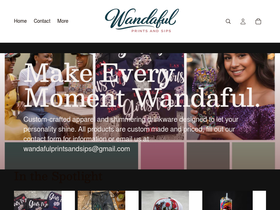 wandafulprintsandsips.com homepage screenshot