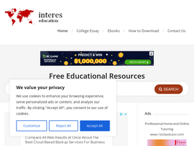 'intereseducation.com' screenshot
