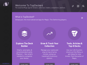 'topdecked.com' screenshot