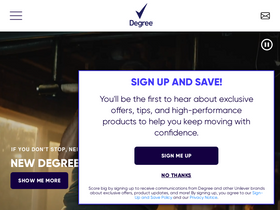 'degreedeodorant.com' screenshot