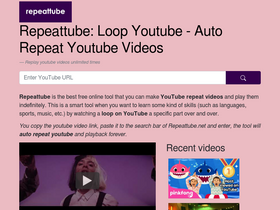 'repeattube.net' screenshot