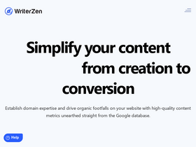 'writerzen.net' screenshot