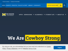 'mcneese.edu' screenshot