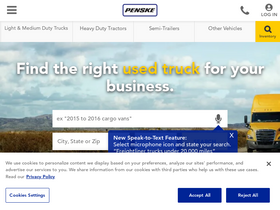 'penskeusedtrucks.com' screenshot