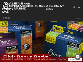 aliensandstrangersmusic.com homepage screenshot