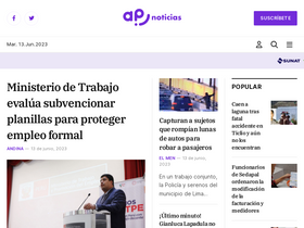 'apnoticias.pe' screenshot