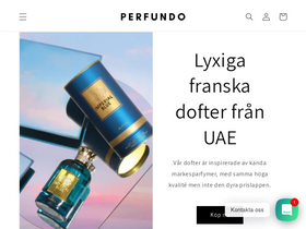 Perfundo homepage screenshot